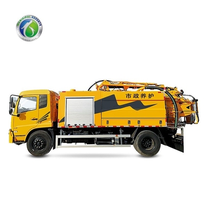 High Quality Combo Vacuum System Vacuum Sewage Suction Tanker Truck With Jet Sewer Cleaning Hose