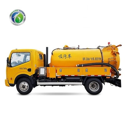Emergency protection 4500L safty septic fecal high pressure vacuum sewage suction tank trucks with Jurop vacuum pump