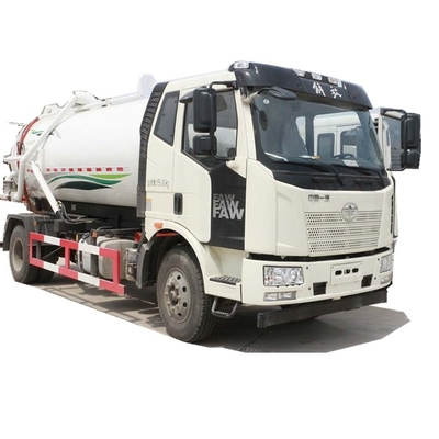 Q235 carbon steel FAW 10000 liters sewage truck septic tank truck using in basement for sale