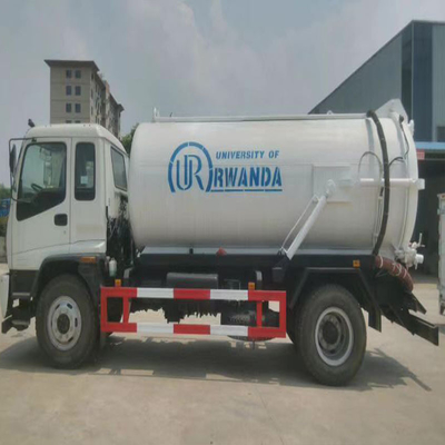 Carbon Steel. Stainless steel Japan brand FTR 4x2 8m3 drain truck clean sewage vacuum cleaner fecal tanker truck