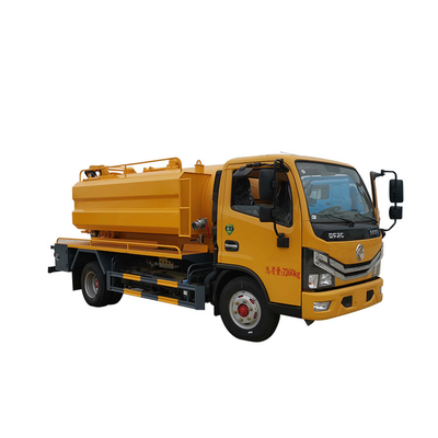 New Euro 5 Good Quality 156hp A/C Engine ABS 5cbm Volume Vacuum Pump Volume Sweeper Tanker Sewage System 4x2 Diesel Engine Truck 5
