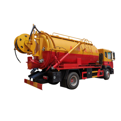Euro 5 Engine 180hp 3950mm 4500mm Volume 12cbm 4x2 Diesel High Cabin Vacuum Sewage Trucks 12
