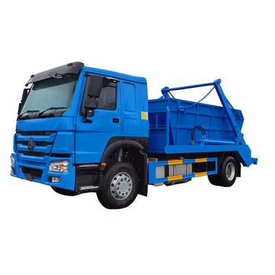 Construction Material Shops SINOTRUK HOWO 4X2 Swing Arm Garbage Truck 10cbm Jump Loader Garbage Collector Truck Sale In Djibouti