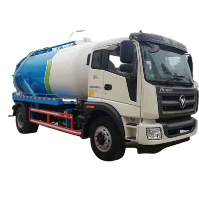 High Strength Carbon Steel Foton Sewage Tank Truck 10CBM Vacuum Sewage Pump Sewer Suction Truck