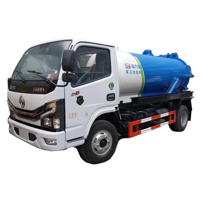 Q345 DONGFENG Euro6 Vacuum Pump 5cbm Sewer Sump Tank Truck Steel Diesel Sewage Sucking Truck For Sale