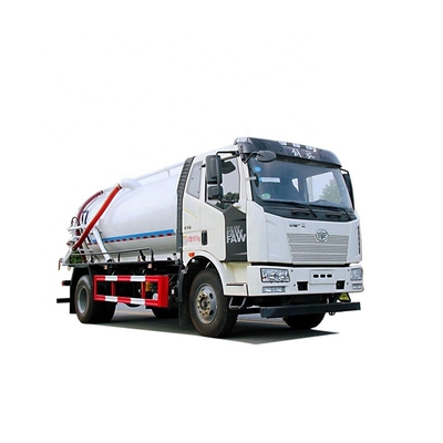 Q235 Carbon Steel Faw 10CBM Vacuum Sewage Suction Trucks For Sale